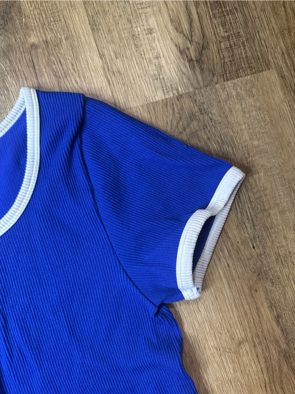 Eye Candy Ribbed Ringer Tee - Picture 6 of 7